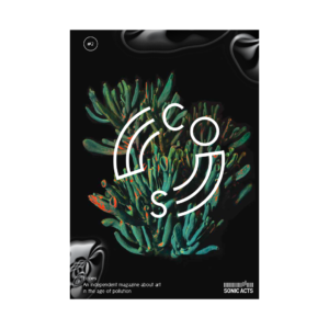 Cover of the second edition Ecoes Magazine, featuring the title and artwork of a plant on a black background by Lisa Casand
